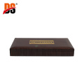 DS Recyclable Wooden Metal Charts Collection Boxes Customized Gold Commercial Coin Storage Display Wood Decorative Box